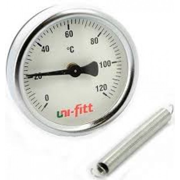 Термометр Uni-fitt (120 гр.) с пружиной